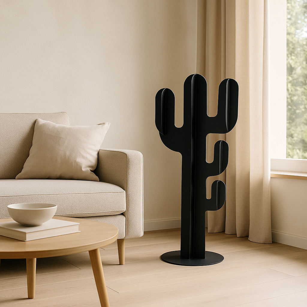 Cactus Design en Acier Thermolaqué Gris Foncé